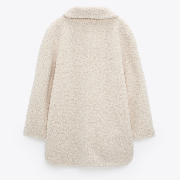 Ecru Fleece Coat - Picture 3 of 8